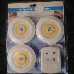 3 LED lights with remote